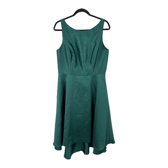Alfred Sung dress D697 high low cocktail green size 14 - Picture 1 of 5